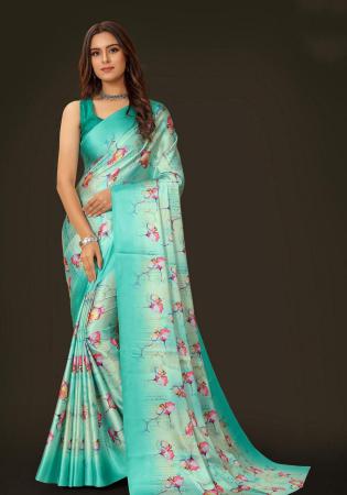 Picture of Ideal Silk Powder Blue Saree