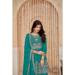 Picture of Lovely Chiffon Teal Straight Cut Salwar Kameez