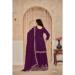 Picture of Well Formed Chiffon Purple Straight Cut Salwar Kameez