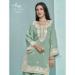 Picture of Sublime Silk Cadet Blue Straight Cut Salwar Kameez