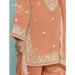 Picture of Marvelous Silk Sandy Brown Straight Cut Salwar Kameez