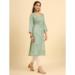 Picture of Wonderful Cotton Dark Sea Green Kurtis & Tunic