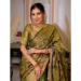 Picture of Superb Organza Olive Drab Saree