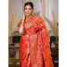 Picture of Nice Organza Indian Red Saree