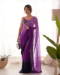 Picture of Delightful Georgette Purple Saree