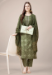 Picture of Rayon Dark Olive Green Readymade Salwar Kameez