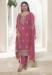 Picture of Delightful Organza Pink Straight Cut Salwar Kameez