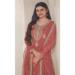 Picture of Organza Indian Red Straight Cut Salwar Kameez