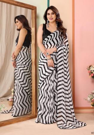 Picture of Elegant Georgette Off White Saree