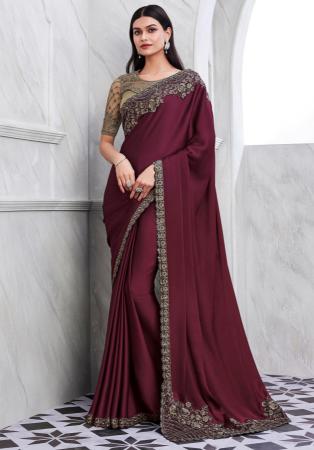 Picture of Ravishing Silk Brown Saree