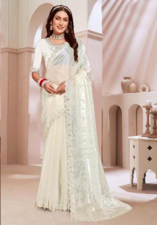 Picture of Resplendent Silk Beige Saree