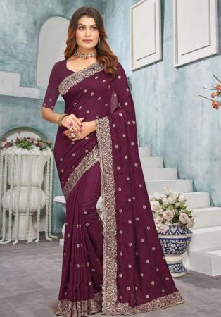 Picture of Beauteous Georgette Brown Saree