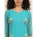 Picture of Admirable Georgette Medium Turquoise Kurtis & Tunic