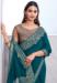 Picture of Gorgeous Chiffon & Silk Teal Saree