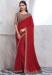 Picture of Nice Chiffon & Silk Fire Brick Saree