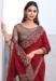 Picture of Nice Chiffon & Silk Fire Brick Saree