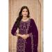 Picture of Georgette Midnight Blue Straight Cut Salwar Kameez