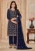 Picture of Georgette Dark Slate Grey Straight Cut Salwar Kameez