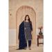 Picture of Georgette Dark Slate Grey Straight Cut Salwar Kameez