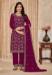 Picture of Superb Georgette Maroon Straight Cut Salwar Kameez