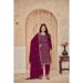 Picture of Superb Georgette Maroon Straight Cut Salwar Kameez