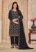 Picture of Georgette Dark Slate Grey Straight Cut Salwar Kameez