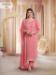 Picture of Chiffon & Silk Pale Violet Red Straight Cut Salwar Kameez