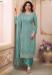 Picture of Chiffon & Silk Cadet Blue Straight Cut Salwar Kameez