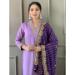 Picture of Comely Silk Purple Readymade Salwar Kameez