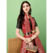 Picture of Well Formed Silk Dark Olive Green Lehenga Choli