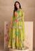 Picture of Chiffon Olive Drab Straight Cut Salwar Kameez