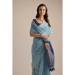 Picture of Enticing Cotton Sky Blue Saree