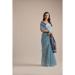 Picture of Enticing Cotton Sky Blue Saree