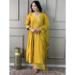 Picture of Ideal Chiffon Golden Rod Readymade Salwar Kameez