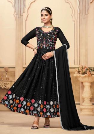 Picture of Resplendent Georgette Black Readymade Gown