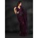 Picture of Beauteous Georgette Saddle Brown Saree