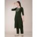 Picture of Cotton Dark Olive Green Readymade Salwar Kameez