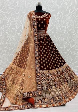 Picture of Sublime Linen & Net Maroon Lehenga Choli