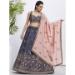 Picture of Pleasing Chiffon Dark Slate Grey Lehenga Choli