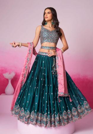 Picture of Admirable Chiffon Midnight Blue Lehenga Choli