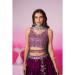 Picture of Gorgeous Chiffon Purple Lehenga Choli