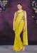 Picture of Sightly Crepe & Silk & Organza Golden Rod Saree