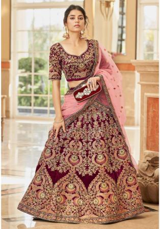 Picture of Amazing Chiffon Maroon Lehenga Choli