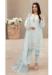 Picture of Georgette Off White Straight Cut Salwar Kameez