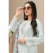 Picture of Georgette Off White Straight Cut Salwar Kameez