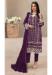 Picture of Gorgeous Georgette Purple Straight Cut Salwar Kameez