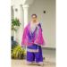 Picture of Chiffon Dark Magenta Straight Cut Salwar Kameez