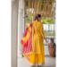 Picture of Fascinating Chiffon Orange Straight Cut Salwar Kameez