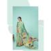 Picture of Lovely Crepe & Silk Dark Sea Green Saree