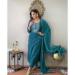 Picture of Ravishing Rayon Steel Blue Readymade Salwar Kameez